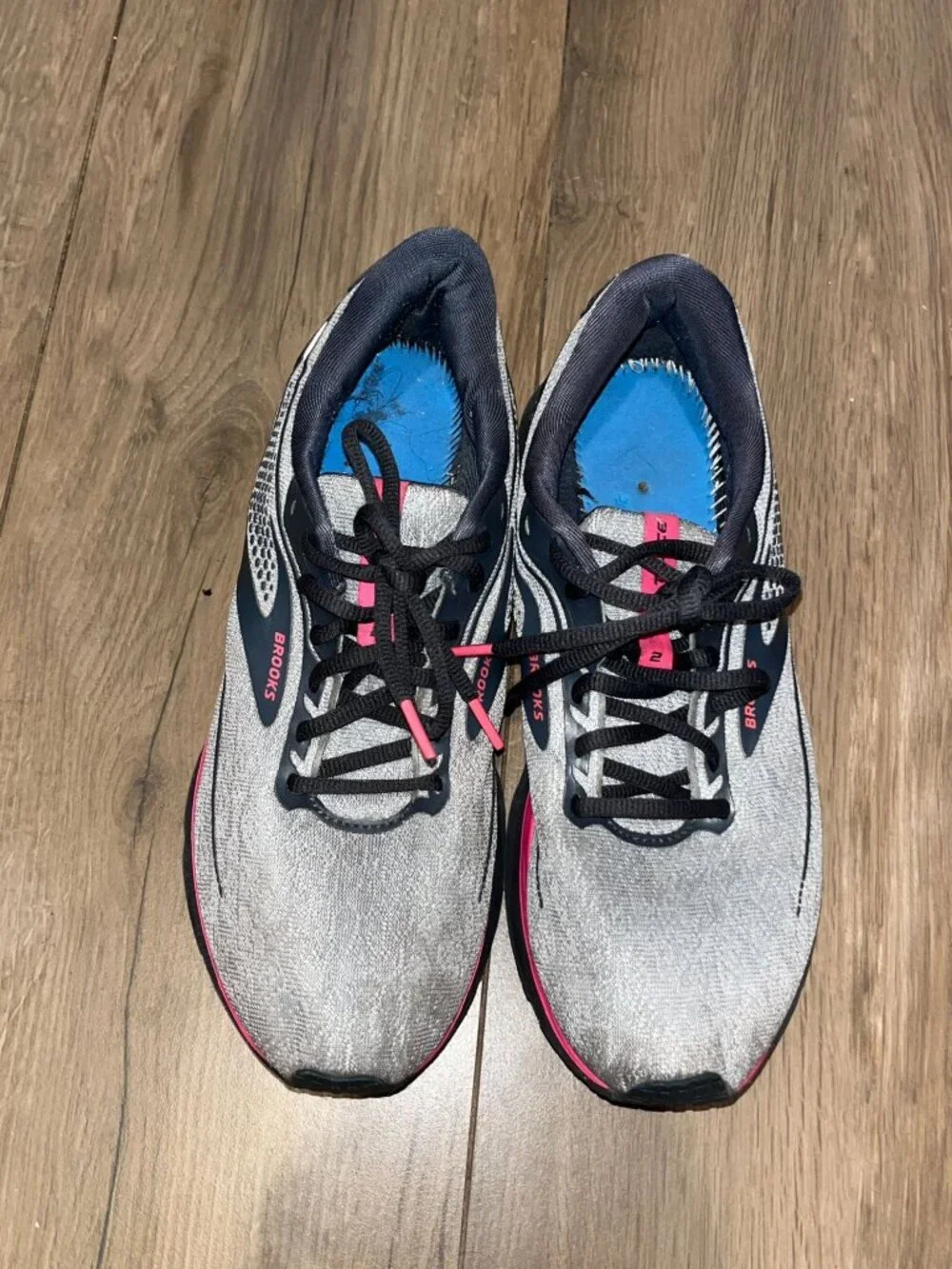 Brooks Trace Womens Running Shoes Gray/Black/Pink Size 9.5